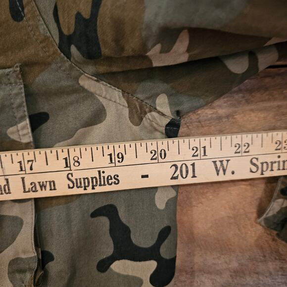 Love Tree Green Camouflage Print Military Army Utility Anorak Jacket M Casual - Picture 5 of 9